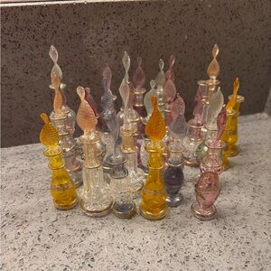 Colorful Glass Perfume Bottles Set of 25